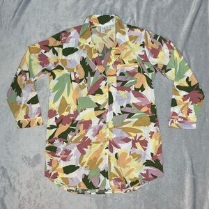Joie Floral Pajama Shirt Dress
